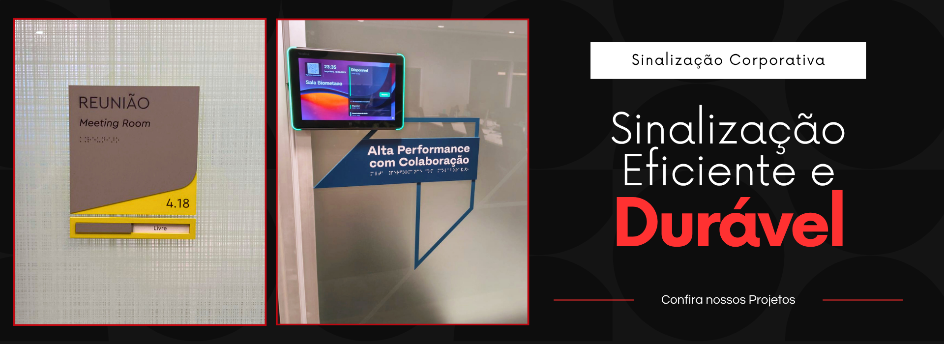 Placas de sinalização